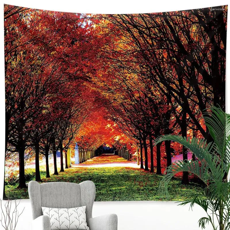 Tapestries Wall Art Tapestry Interior Sunshine Woods Forest Decor For Room Decoration Wallpapers Year's Aesthetic Home Y2k
