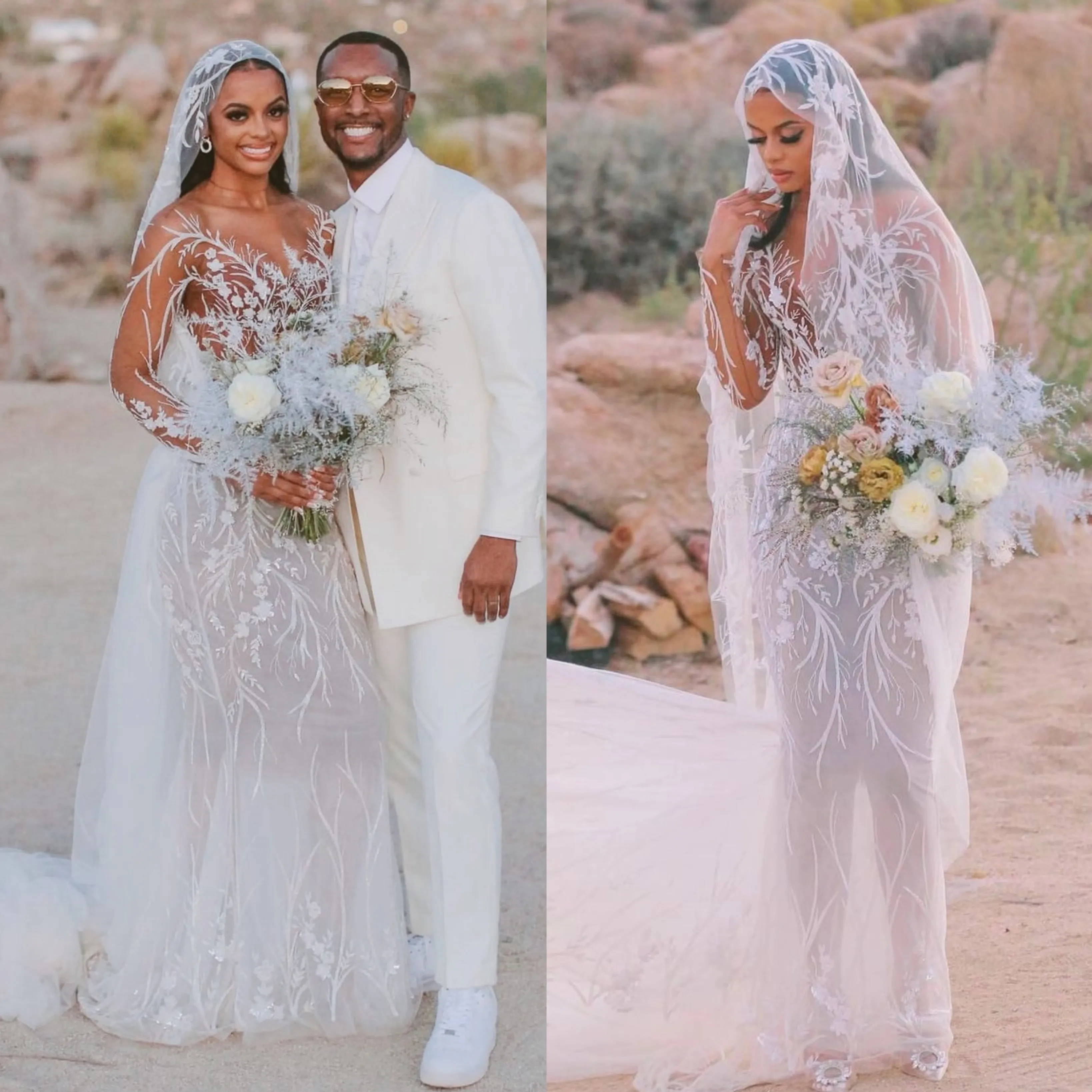 Robe en dentelle Boho Sheat pour illusion Manches longues robes de mariée en plein essor robes de mariée