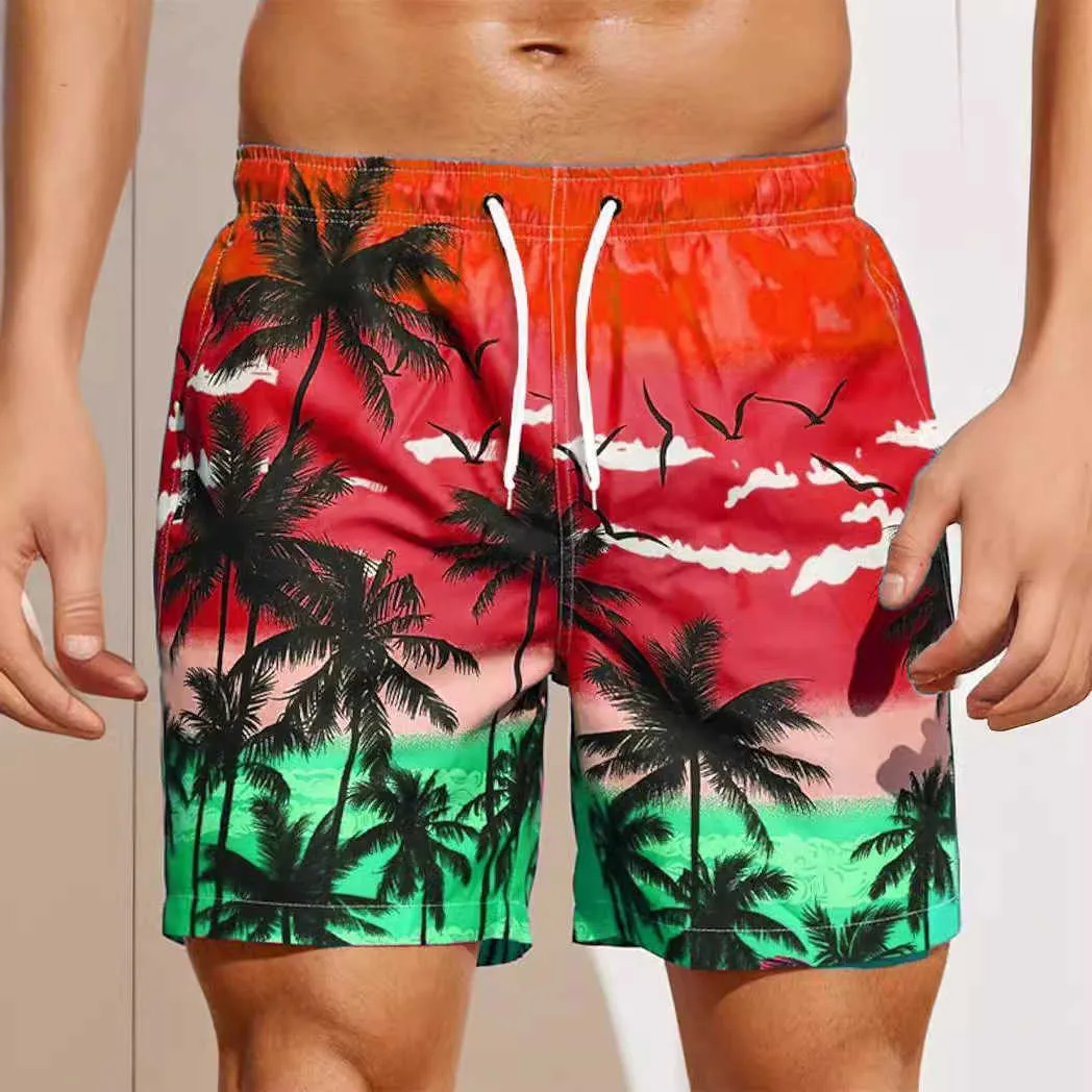 2024 Pantalons de plage en vrac pour hommes Summer 3D Shorts à la mode de chat imprimées