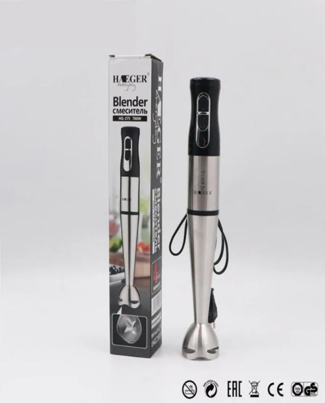 Blender Handle Electrical Stirrer Food Mixer 3Speeds Electric Fourblade Ice Crushing Kök Vegetabilisk frukt Störning3470725