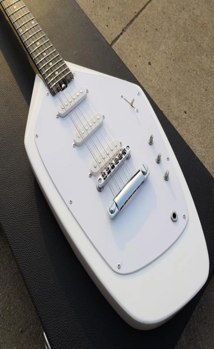 12 cordes guitare irrégulière Gemone blanc couleur électrique guitare chromée chromée chinois fait guitares 6695588