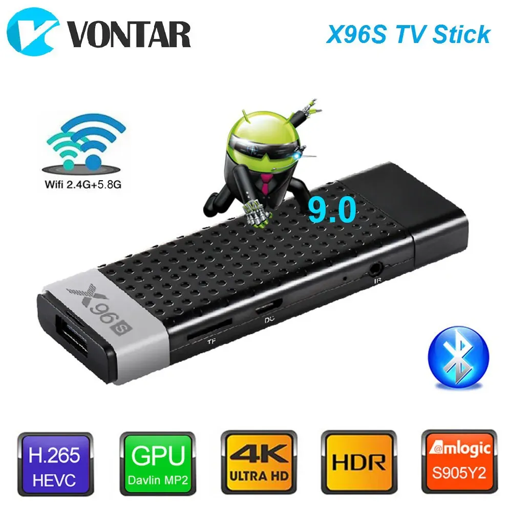 Box V VONTAR X96S TV BOX 4K TV Stick X96 Android 9.0 4GB 32GB Amlogic S905Y2 Quad Core Wifi BT4.2 H.265 TV Dongle 2GB16GB