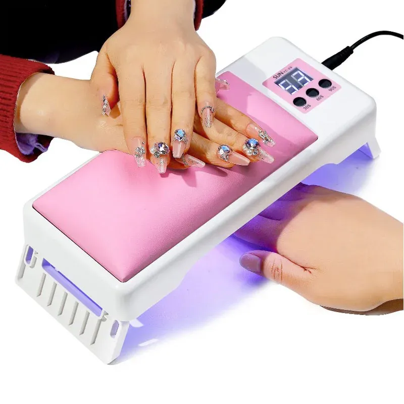 Séchoirs lampe à ongles à LED de repos à la main pliable pour manucure 36W Machine de sèche-ongles Machine UV Gel Sense LCD Polon