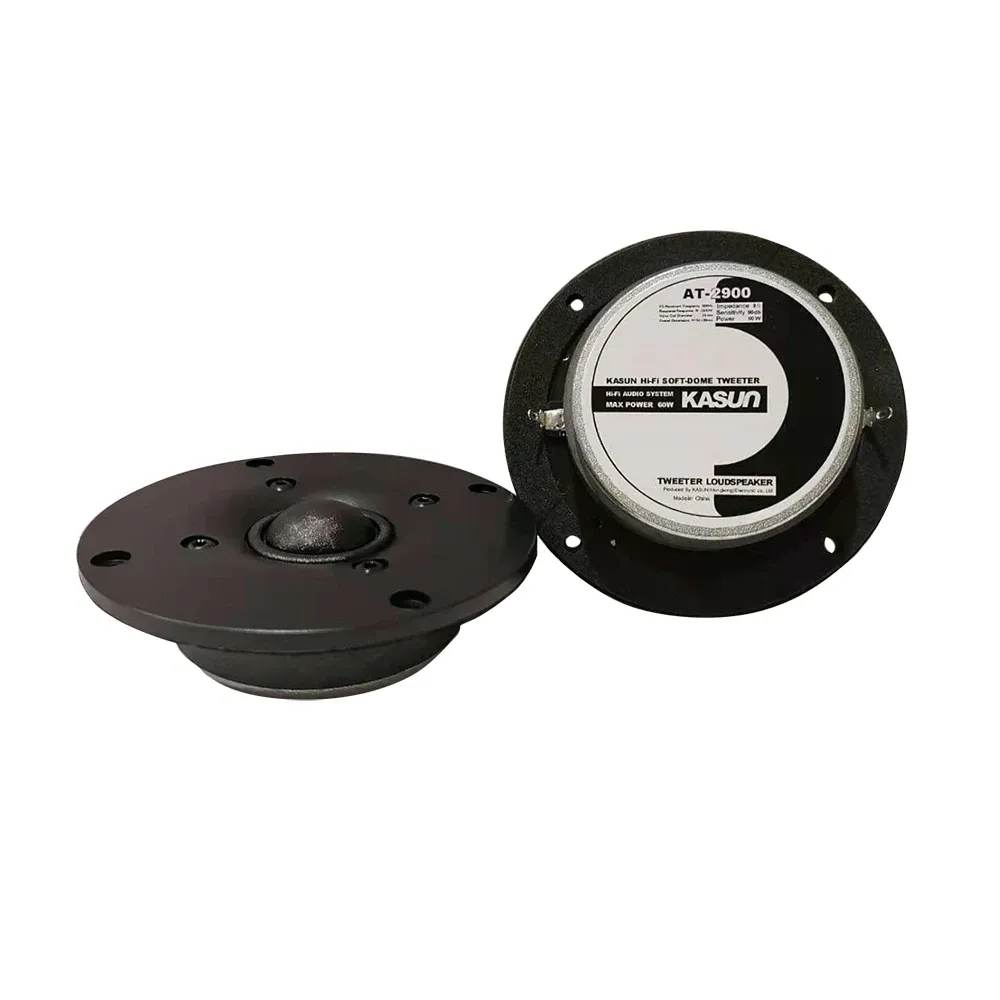 Hoparlörler 2 Parça Kasun At2900 4 '' Hifi Serisi Ana Audio DIY Siyah Membran Dome Tweeter Hoparlör Birimi 8ohm 60W D104mm