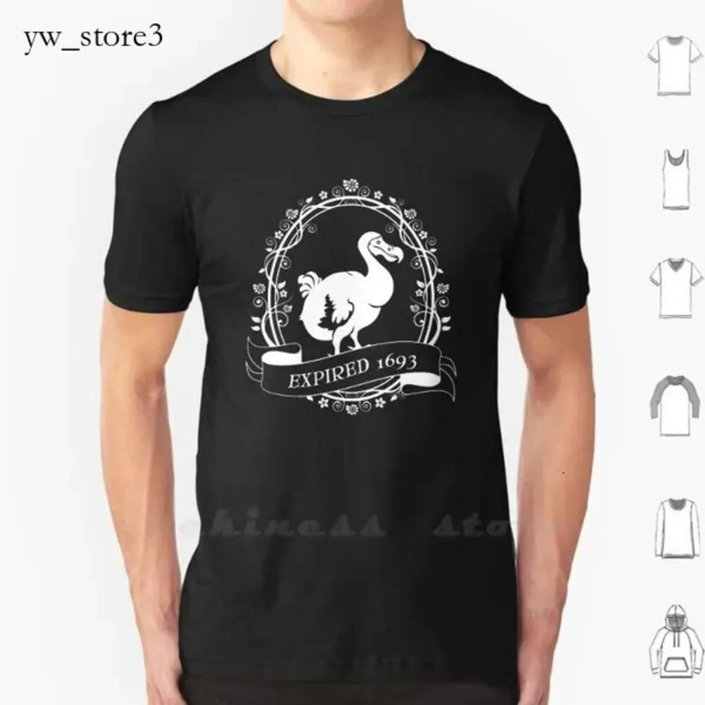 Mens T Shirt Dodo Süresi Dolmuş Pamuk (Beyaz) Gömlek Özel Tasarım Baskı Baskı Kuş Hayvan Ammonit Çiçek Çerçeve Siluet 7486