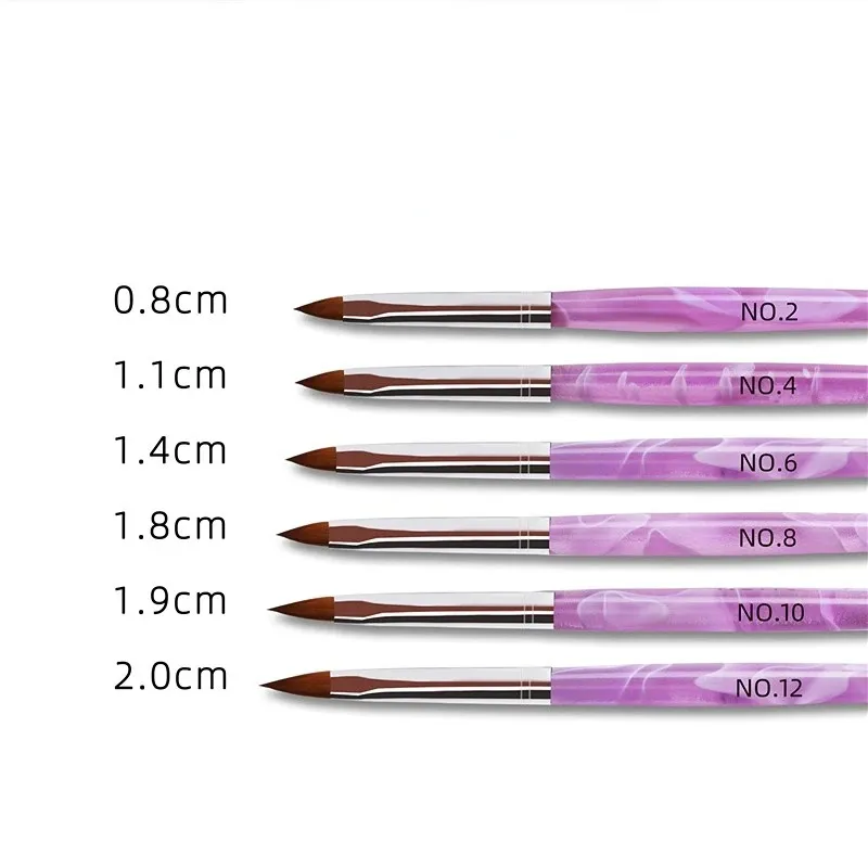 2024 Nagelkonstborstar Set Manicure Liquid Powder Carving UV Nail Gel Polish Brush Målning Pen Nagelförlängning Builder Tool Visst, här är