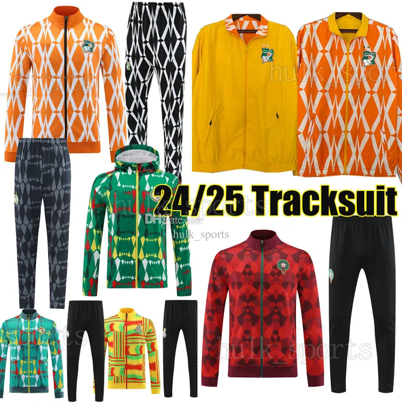 2023 FTBLCulture Soccer Set Tracksuits Sweater Sweater Jackets 23/24/25 مصر غانا محمد المغرب Ziyech Senegal Mane Cote D Ivoire Pepe South Africa National