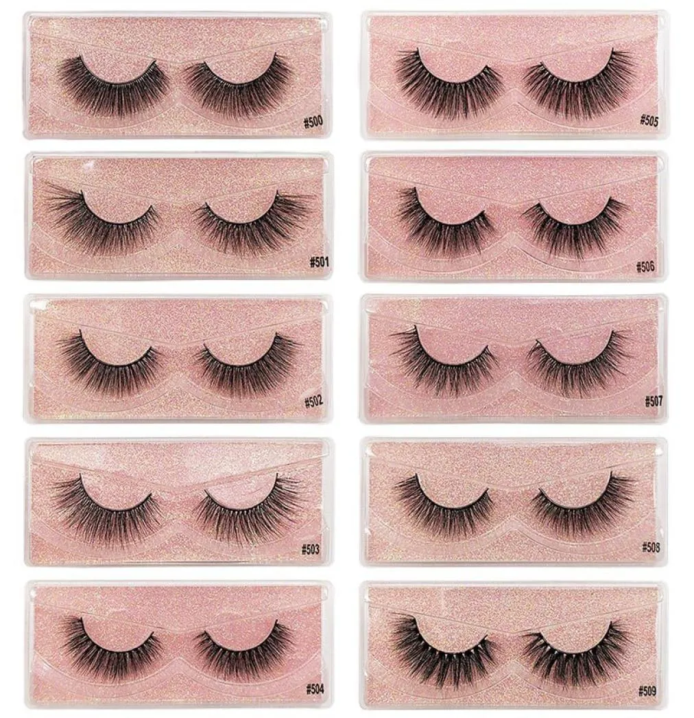 Vendre les cils de vison 3D les moins chers Crisscross cils sibériens de vison Sibérien Natural Long Full Strip Lashes Faux Céliens Exte8000380