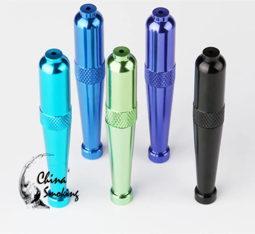 Tubos de fumantes para fumantes da forma de tubo Zepplin 68 mm de alumínio portátil Tubacco Mini Metal Discreet Handpipe9067986