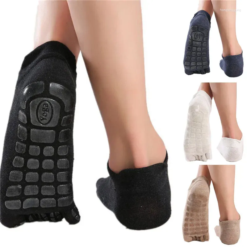 Herrensocken Männer Winter verdickten fünf Finger warm warmer Slip -Grip -Fitnesszehen niedriger Kalb Slipper Männlicher Boden