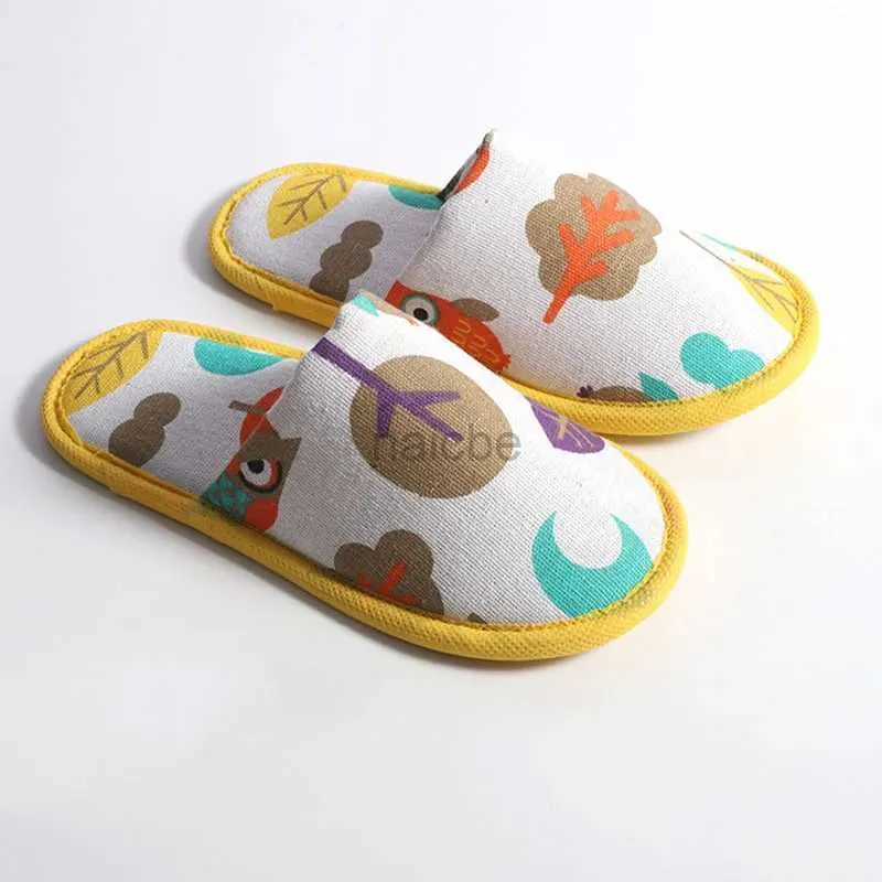 Slipper Cartoon Owl Cat Children Disponibla Slippers Hotel Travel Soft Boys Girls Slipper Animals Cotton Home Guest Party Barnskor 2448