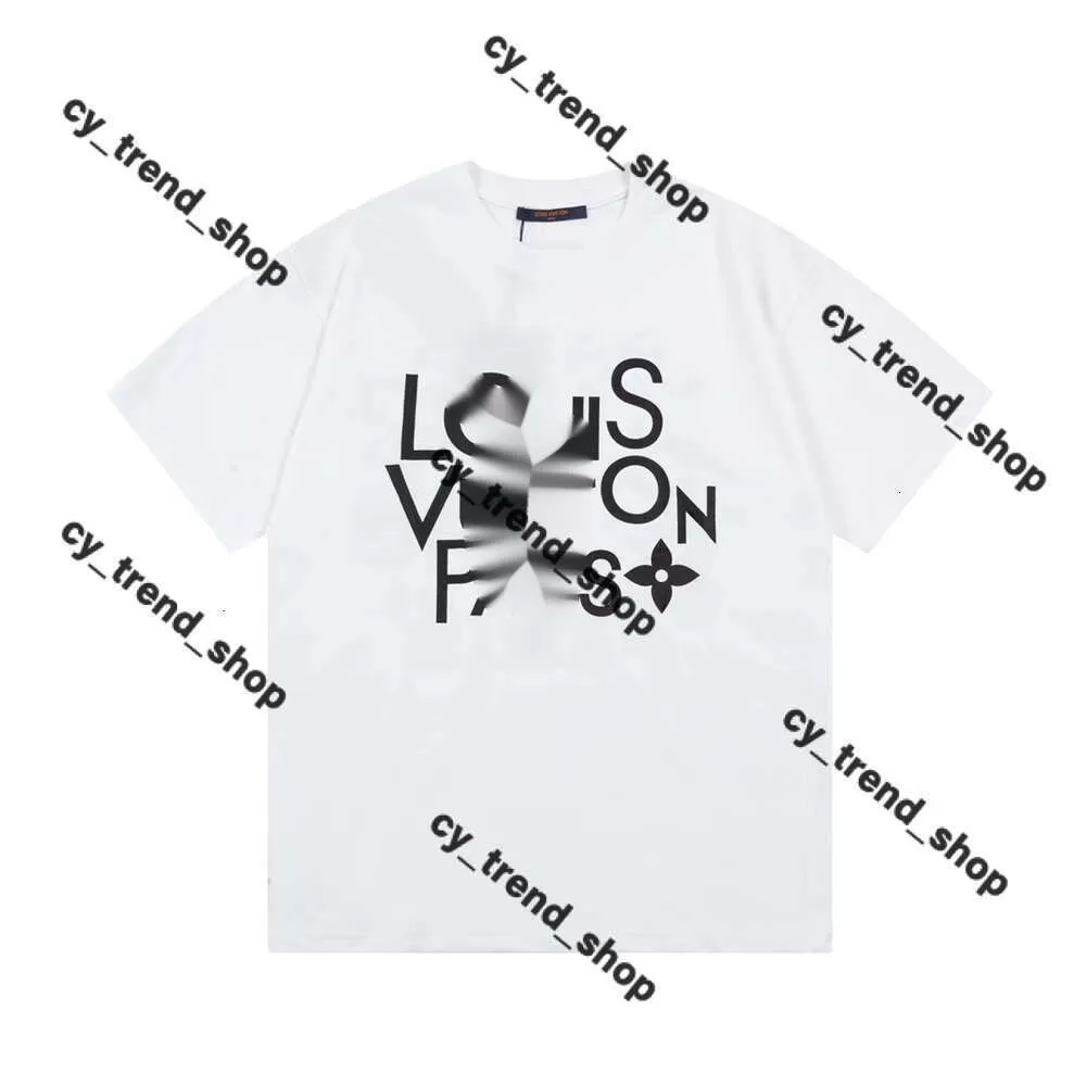 Lousis Vouton Shirt Luxury Men's T-shirts Designer T Shirt Black Red Letter Tryckt Skjortor Kort ärmmode Topp Tees Asian Size S-XXXXL LOUISEVIUTION SHIRT 362