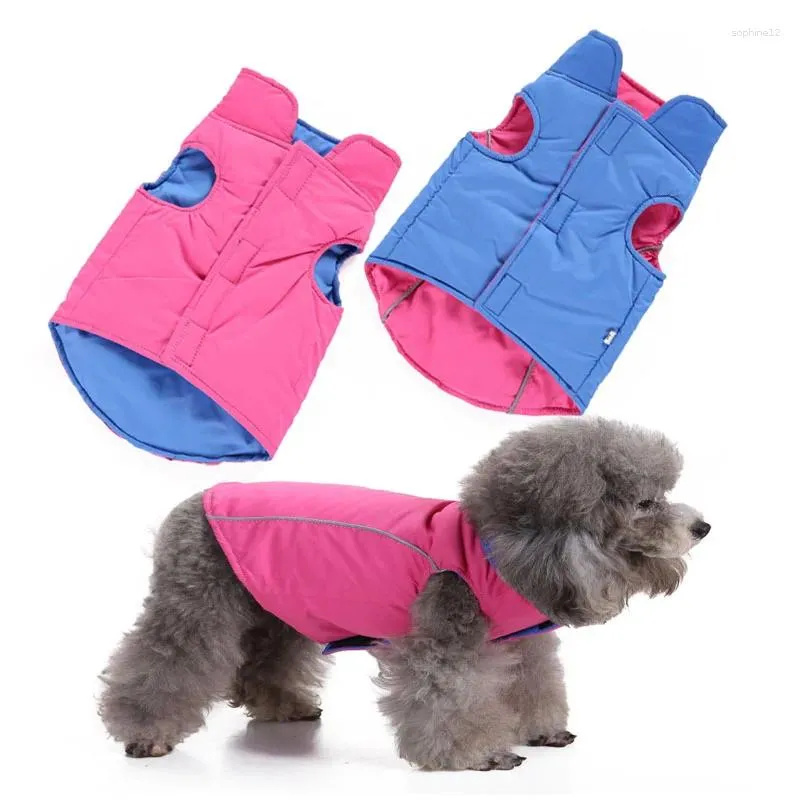 Dog Apparel Double Sided Pet Clothes For Small Medium Dogs Windproof Coat Jacket Padded Clothing Chihuahua Puppy Cat Outfit Vest