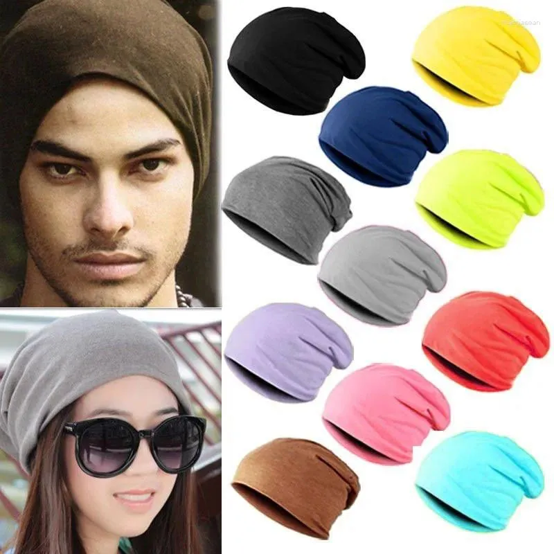 Bandanas Women Men Beanies Hat Hat Colore Solido hip-hop Snap sottile tappo morbido cofano maschera ciclistica bandana