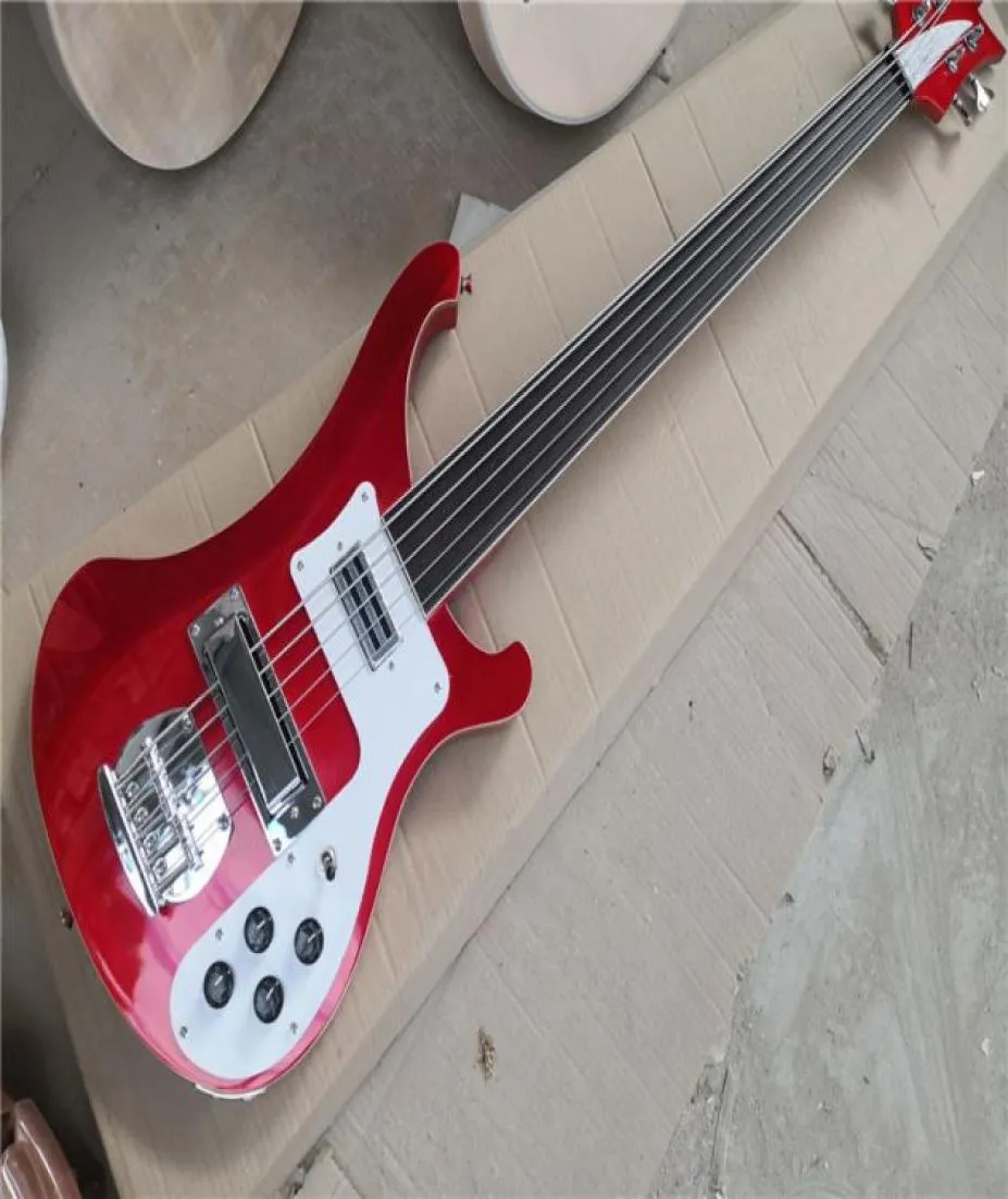 45 stringhe senza bassia elettrica metallica senza fretless con lessware dorato Bindchrome HardWarecan essere personalizzato3714474