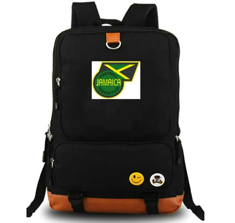 Jamaica backpack Quick country team school bag Football badge day pack Computer rucksack Sport schoolbag Outdoor daypack1686736