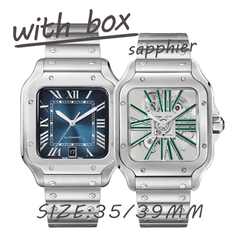 メンズウォッチビジネス自動愛好家は、デザイナーウォッチステンレス鋼の高品質の時計針サファイアレンズディープ防水ファッションギフト