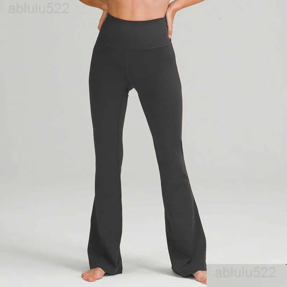 Dames trainingspakken l-06 dames hoge taille yoga wijd uitlopende broek wijd been sportbroeken vaste kleur slanke heupen losse dans panty dames gym otesy