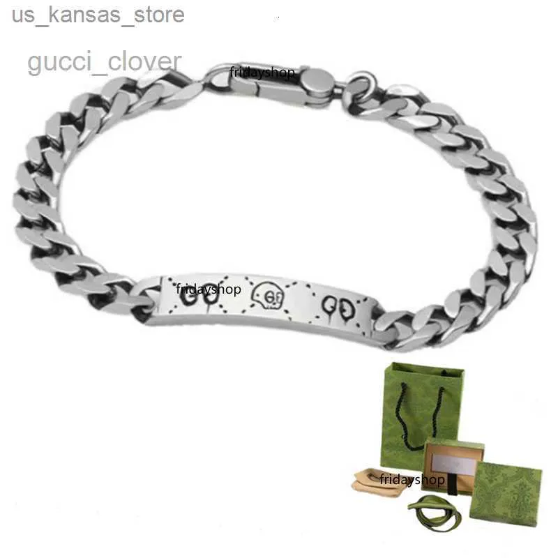 Charm Bracelets New Cool silver plated designer bracelets mens and womens couple charm bracelet240408