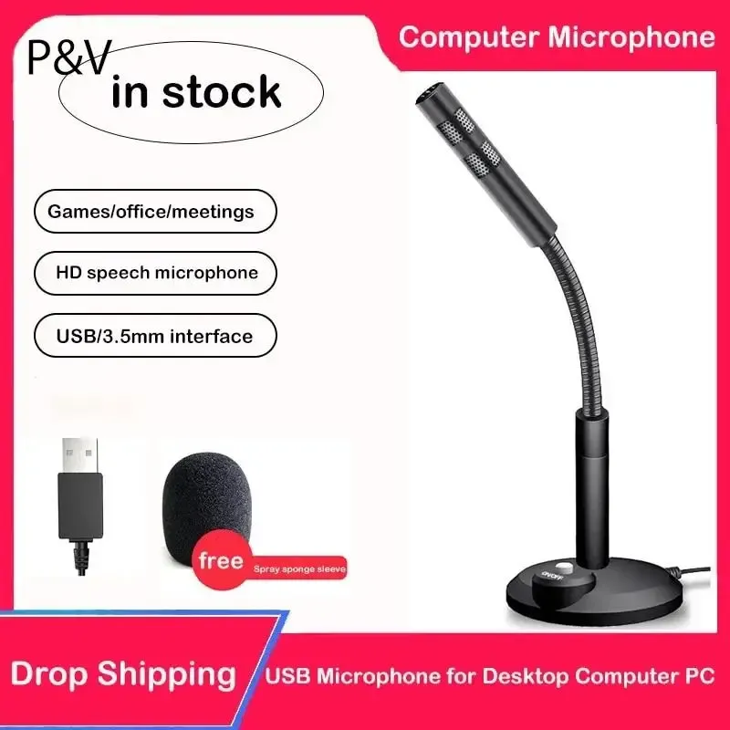 Microfoni Microfono USB Desktop Computer PC per Streaming YouTube, podcasting, microfono da gioco per MAC Windows Audio Microfoni