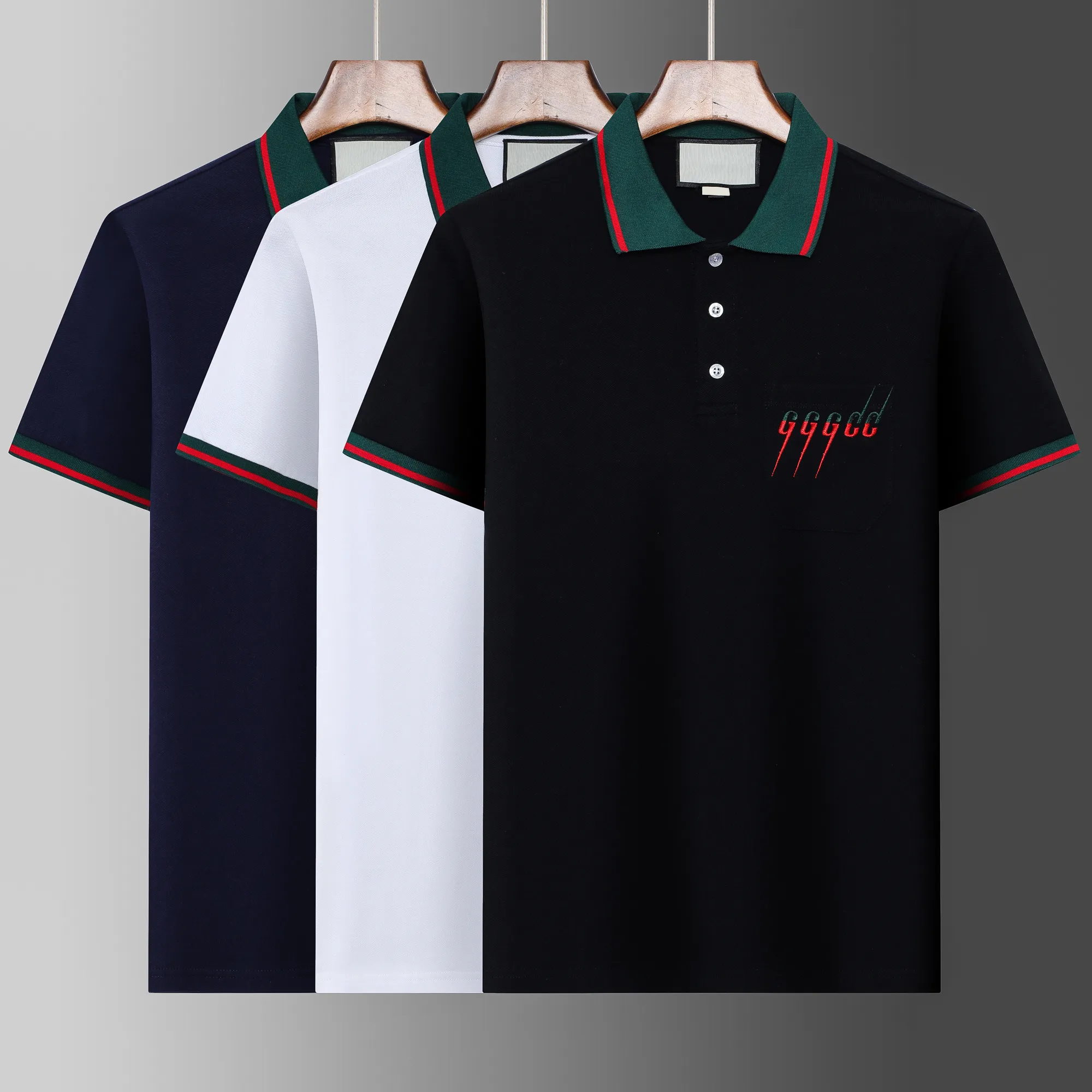 2024SSS Summer Fashion Brands Mens Shirts Husury Men Designer Polos Shirt Maglietta da camicia Magliette da ricamo a maniche corte USA Taglia XS-XL