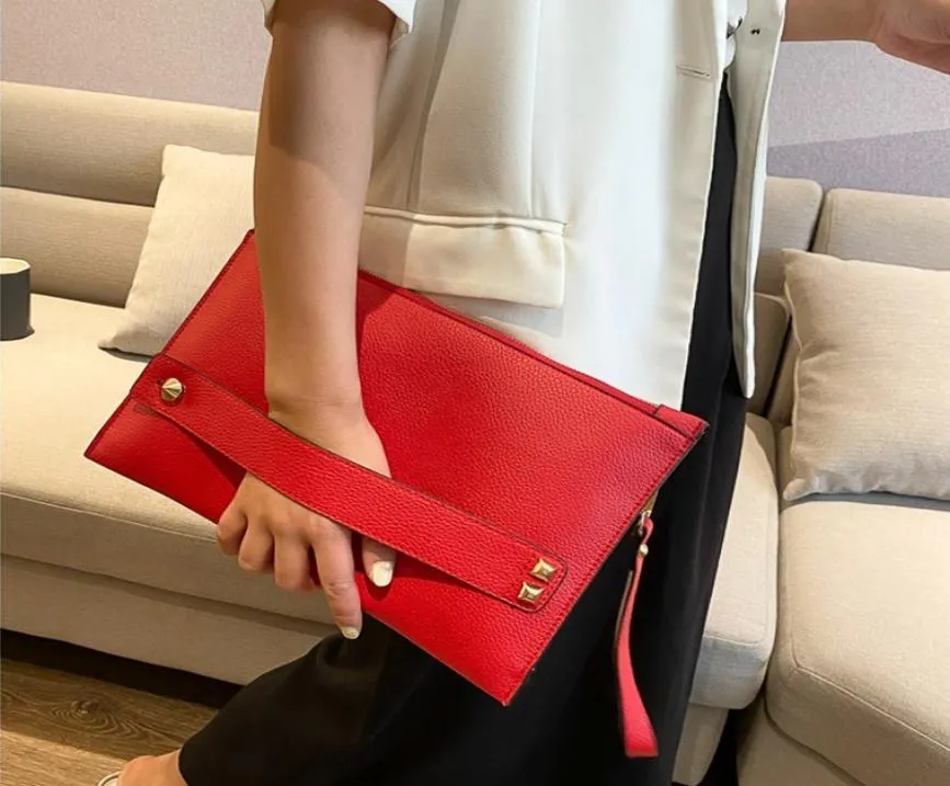 Fashion Luxury Handbag Women Sacs Pu Leather Designer Dames Sovel Envelope Sac Femme Day Crayches 2020 Nouvelle Lady Cutch Purse1476217