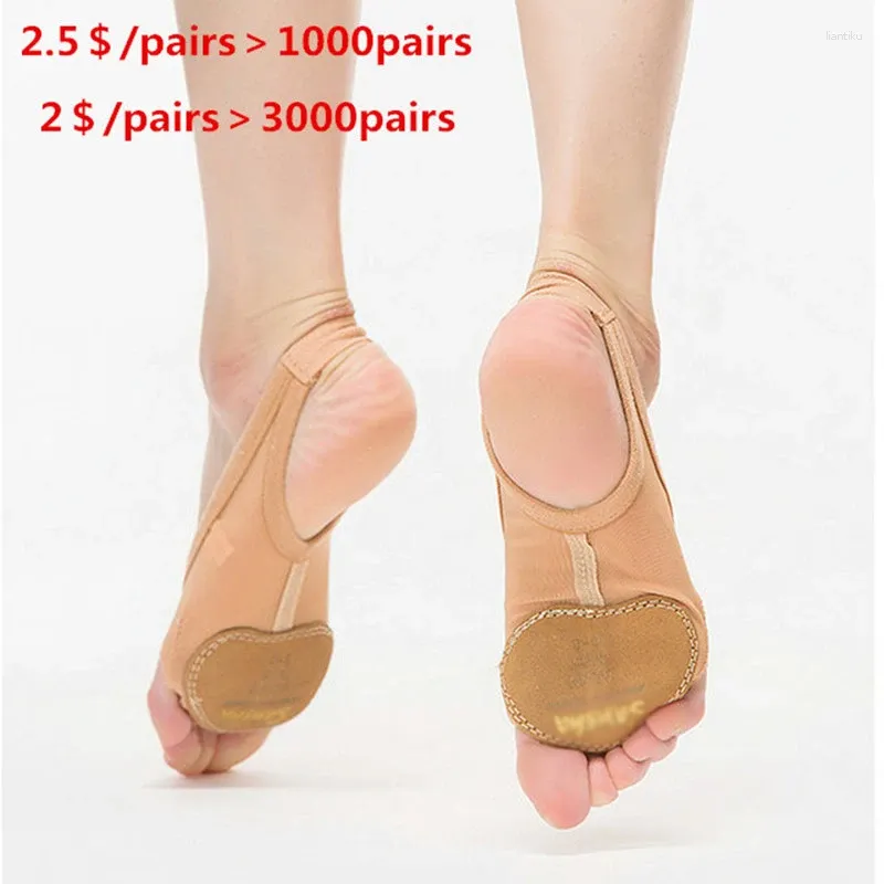 Scarpe da ballo in pelle mesh calisthenics abilità di allenamento per mezz'anno pad del piede set balletto di pancia