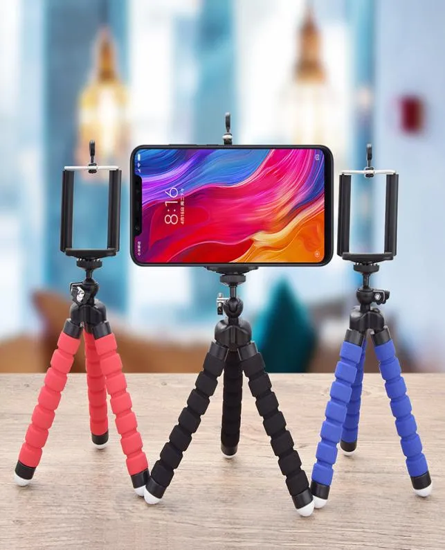 Kamera -Stativ -Tripods Mobiltelefon Tripod Octopushalter Ständer mit Mount -Adapter für iPhone 5S 6S plus Samsung Sony HTC Smartphone -Kamera 9717396