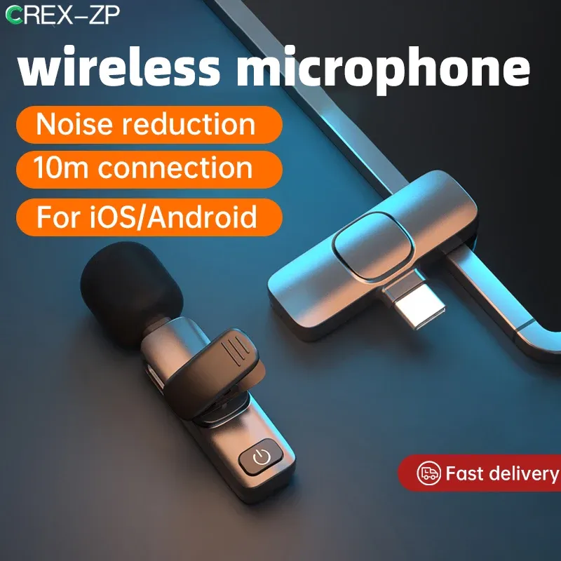 Microfones de botão de botão Lavalier sem fio Micropóneo Bluetooth Mini micro -micro