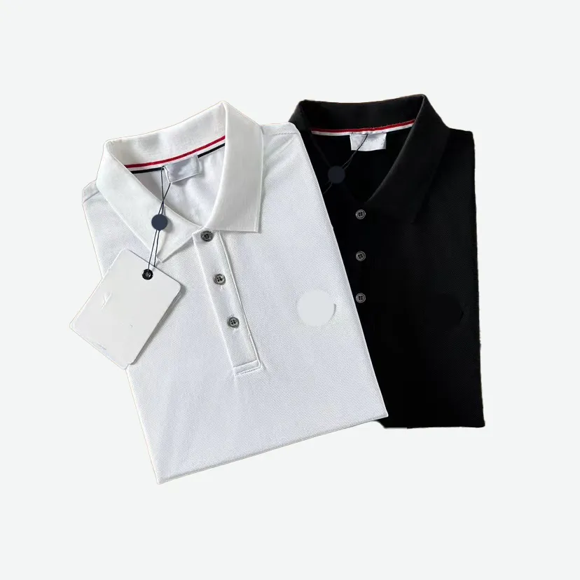 24SS Summer New Letter Logo Men's Lapel Polo Shirt Classic Business Simple Atmosphere Elegant Breattable Polo Shirt