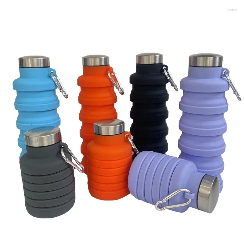 TUMBLERS Summer Viaggio sportivo per esterni per la bottiglia d'acqua portatile tazza silicone pieghevole