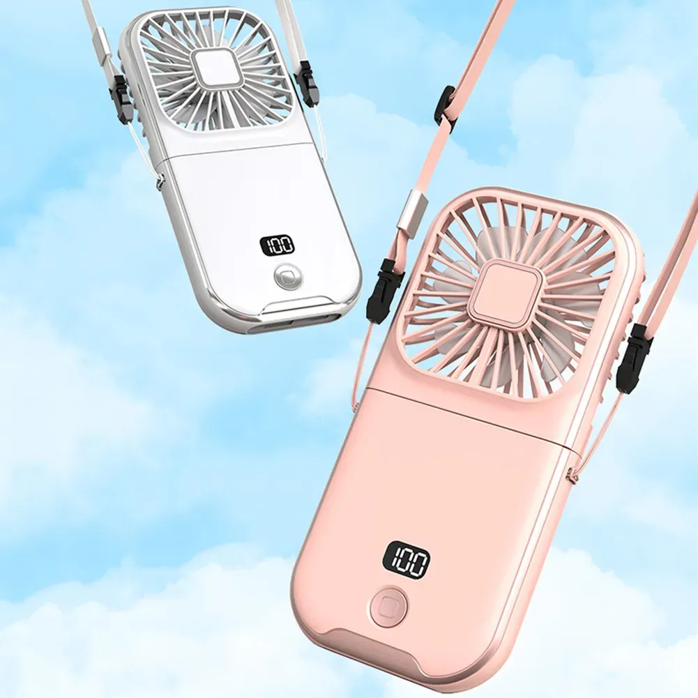 Gadgets Handheld Mini Fan Usb Portable Folding Hanging Neck Cooler Fans Cooling Desktop Fan Small Refrigeration Fan Phone Bracket Fan