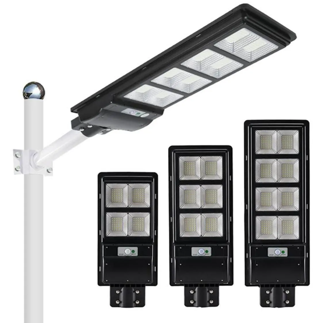 Lâmpada solar de rua LED sensor pir 80W 120W 160W impermeável IP65 Wall Outdoor Garden Landscape Security5490086