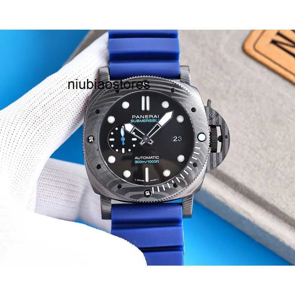 Watch Watches Designer für Herren Mechanische automatische Bewegung Sapphire Mirror 47mm Gummi -Sport -Armbanduhren wasserdicht