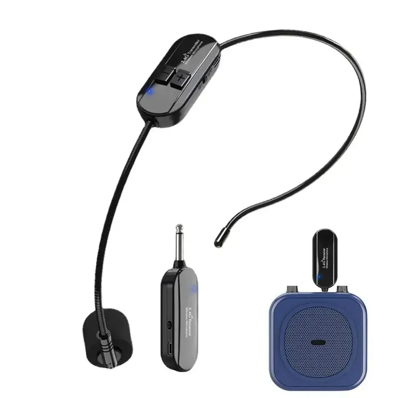 Microphones Wireless Teaching Headset Mic 2.4g double type C Microphone avec un amplificateur vocal annulant pour les conférences de conférences Parties