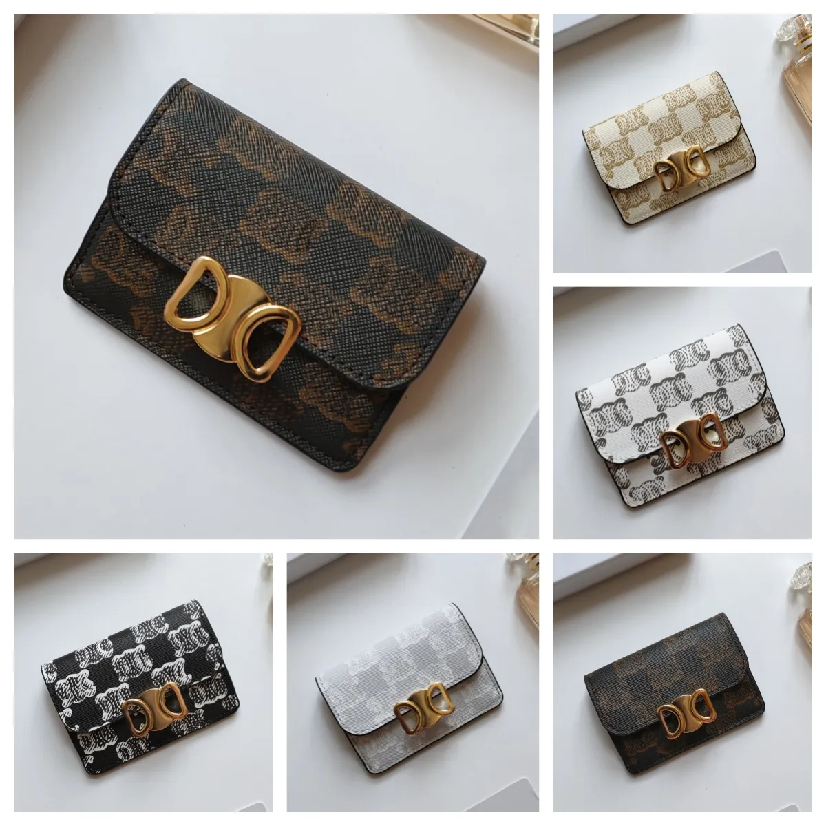 Coin Purse Women Wallet Designer Card Holder Purse and Handbags Purses High Quality äkta läder Mini -väskor med lådkorthållare Plånböcker Designers Woman Coin Pouch