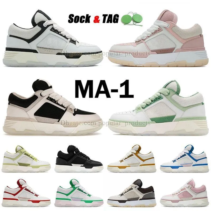 Amirir Zapato Mens Womens Red Mint Green Casuary Shoes MA 1 2 MA-1 MA1 MA1 MA2ホワイトクリームブラックプレートフォームデザイナーラグジュアリープラットフォームスカーープビッグサイズUS 12スニーカー