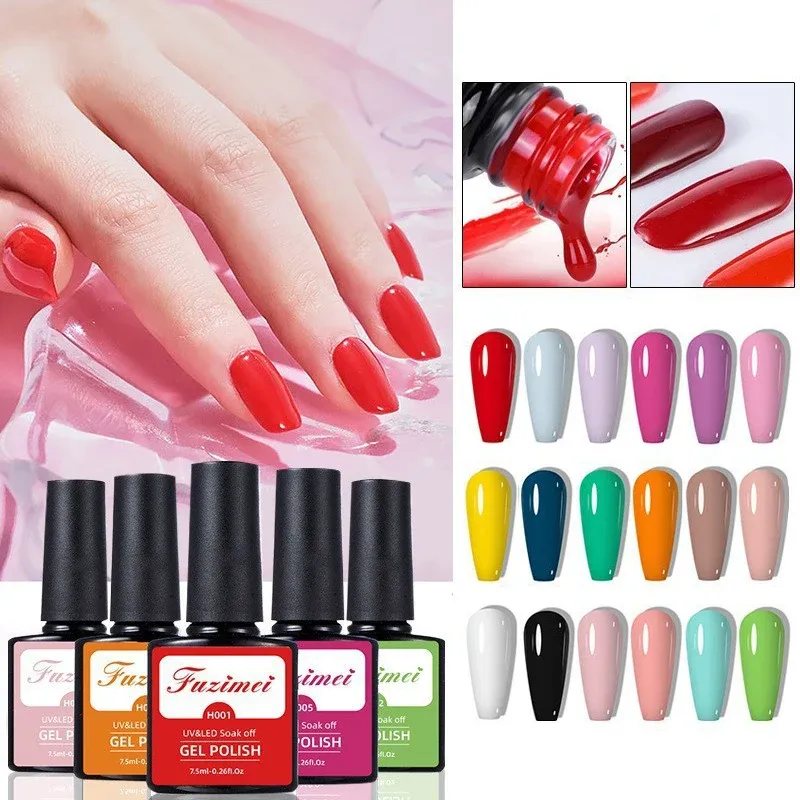 Gel da 7,5 ml kit per smalto per unghie gel per chiodo 6pcs/gel polacco set per professionisti Vernis Semi permanente Nail art Gel GLUE MANICURE GUILE