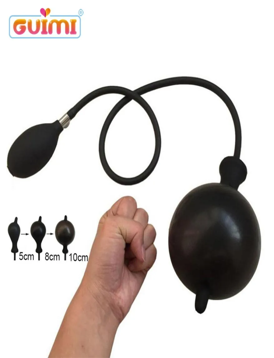 Guimi silicone sexy pompe gonflable anal plug anal dilator Expander Butt pur tail anus masturbator toys for adults gay hommes y14165770