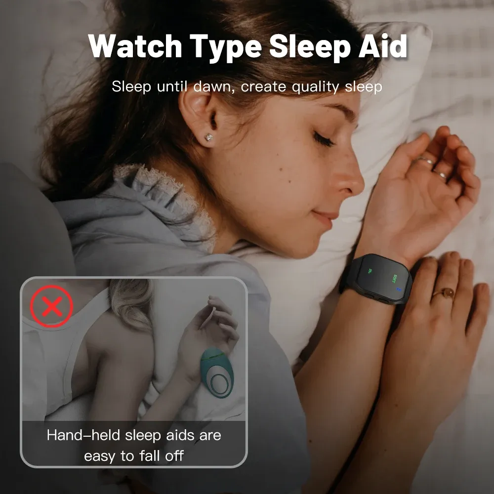 Télescopes Nouveaux dispositifs de sommeil intelligents EMS Reste à sommeil rapide Hypnose Insomnia Artefact Wristband Watch Microcurrent Sleep Aid Instrument