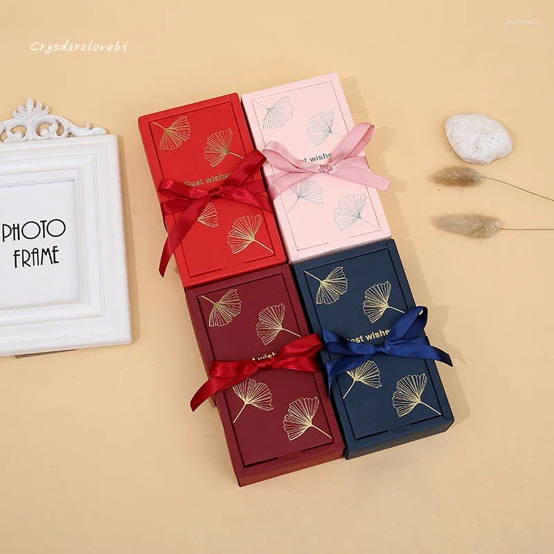 Enveloppe cadeau 20pcs Chine Candy Box Ginkgo Leaf Mariage Créative Supplies High-Dee