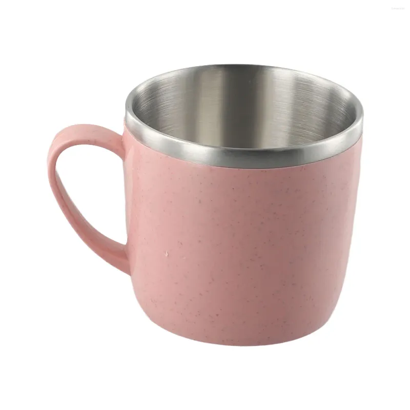 Mugs Brand High Quality Durable Stainless Steel Cup Coffee Wheat With Handle For Children Insulated