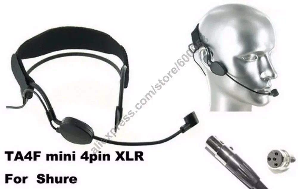 Microphones MICWL ME3ULX Condenser Head Headworn Wearing Headset Microphone For Shure Wireless
