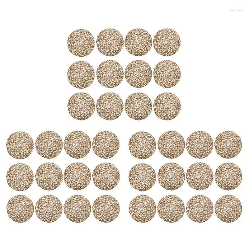 TABLEAUX PAPIER ROND PAPIER PLATEMATS DÉCORATIVE CORDE MAISSE POUR POUR DES POURSE ET MEDIA 36PCS