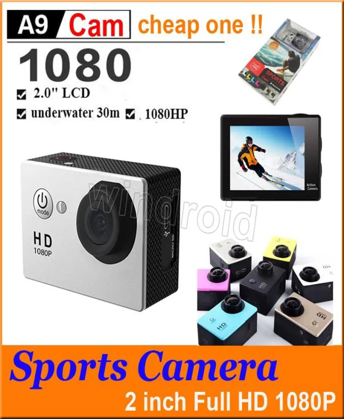 SJ4000 A9 스타일 2 인치 LCD 스크린 미니 스포츠 카메라 1080p 풀 HD 액션 카메라 30m 방수 캠코더 헬리 3791440 용 저렴한 사본