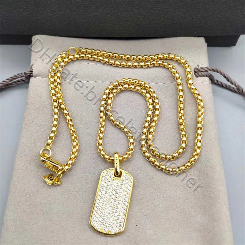 Collier argenté Blanc de luxe pour femmes colliers plaqués pendentif étiquette rationalisée concepteur juif 18K CZ Gold Cable Cross Contracing Bead Chain