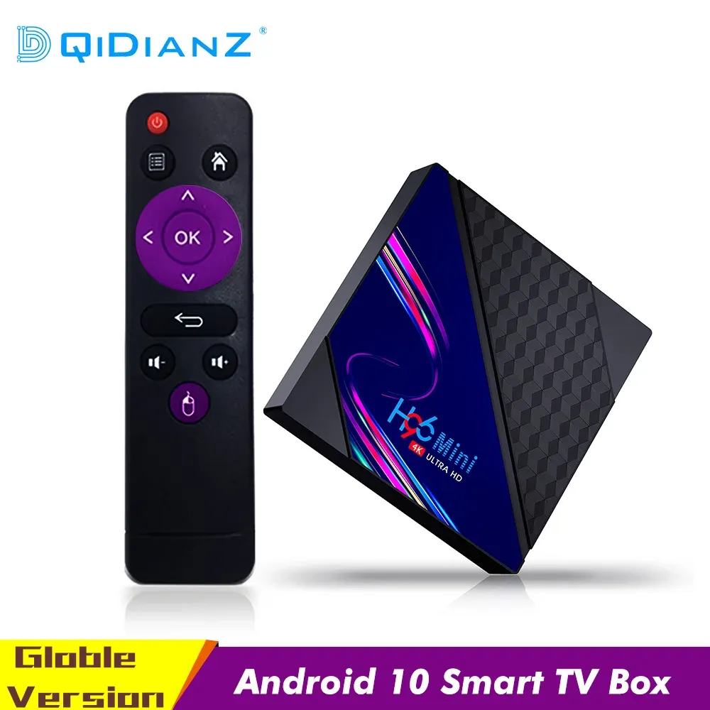 Box H96 Mini V8 Smart TV Box Android 10.0 RK3328A 4K 3D Media Player 2160p 1080p fino a 60 fps H96Mini V8 Decodificatore Video Set Top Box