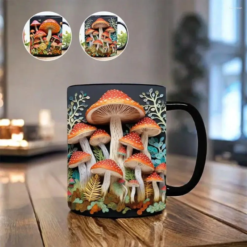 Tasses créatives de champignons magiques 3D Mug Fun avec conception d'espace multi-usage à café en céramique