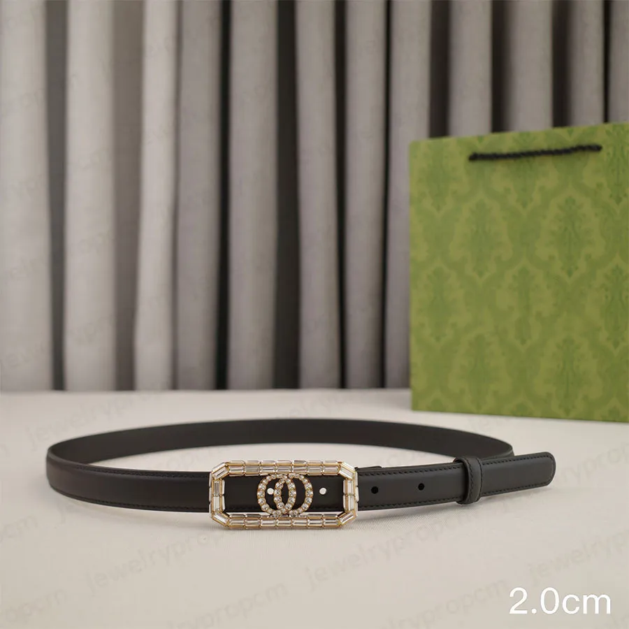 Designer Letter Belts for Women Men Genuine Leather Narrow Belt Width 2 CM Fashion Accessories 2 Colors