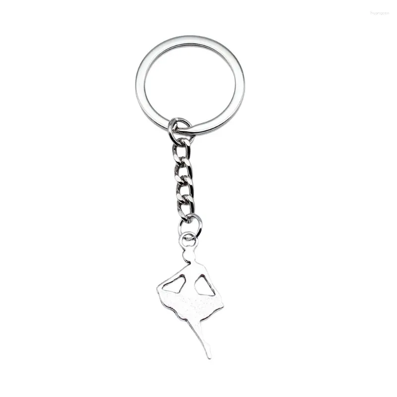 Keychains 1pcs Ballerine Charms Keychain for Sacs Accessoires Materifices de bijoux Diy Taille de l'anneau 28 mm